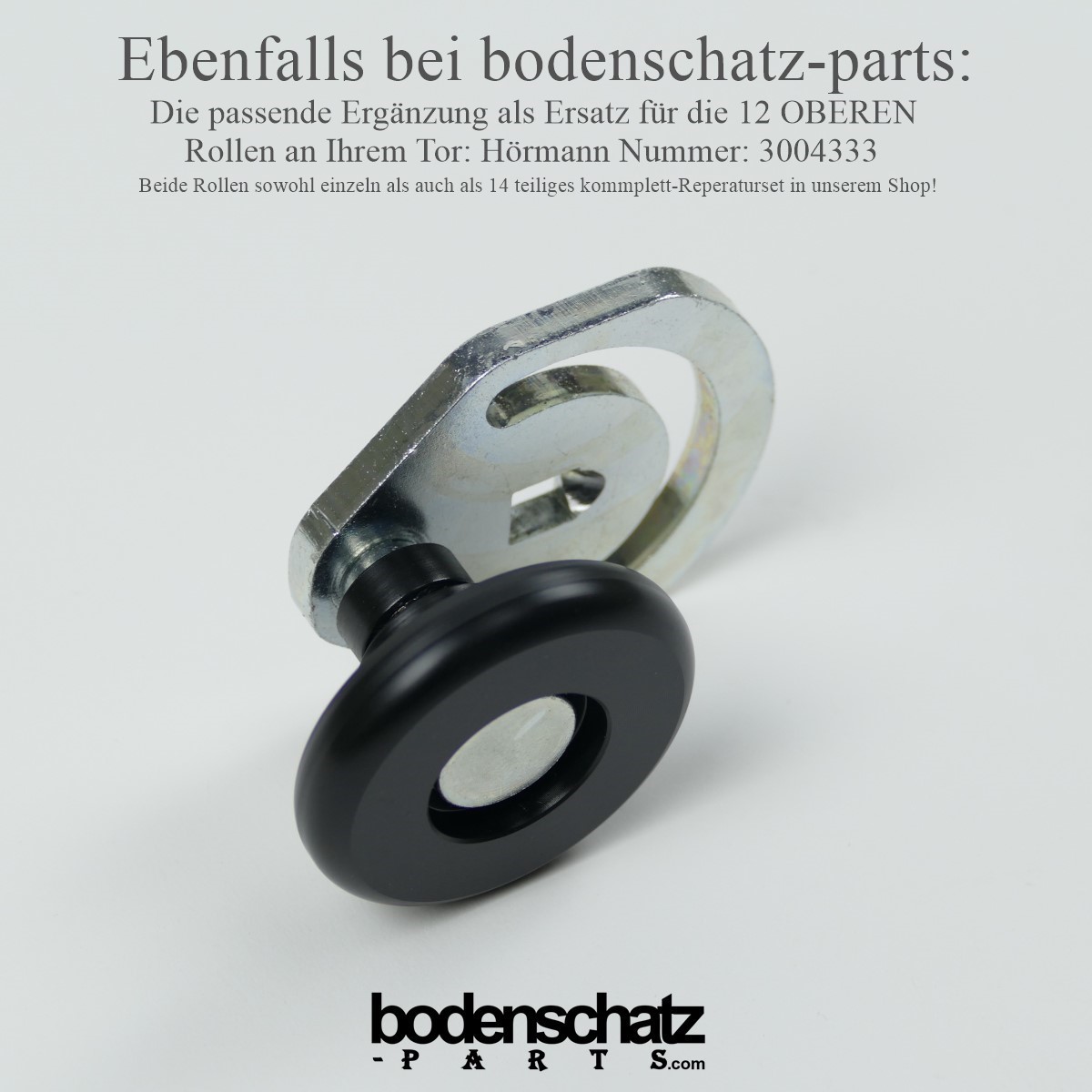 Homaisson Garagentorrollen Ersatz – 10 Stück, Nylon-Räder Ø 4.6 Cm, Schaft 11.9 Cm, Für Leisen Lauf
